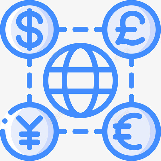 Exchangefinance132蓝色图标svg_新图网 https://ixintu.com Exchange finance 蓝色