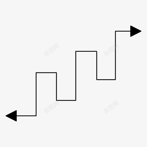 步进箭头方向图标svg_新图网 https://ixintu.com 右 左 方向 步进 箭头 箭头粗体双头细线