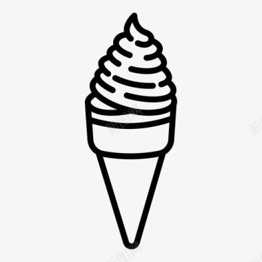 冰淇淋筒甜点快餐图标图标