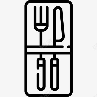 烹饪81号餐厅线性图标图标