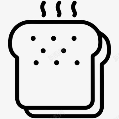 面包烘焙切片图标图标