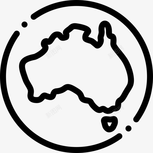 环球澳大利亚15直线型图标svg_新图网 https://ixintu.com 澳大利亚 环球 直线 线型