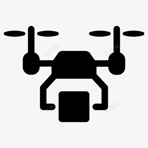 无人机无人机交付未来图标svg_新图网 https://ixintu.com 交付 包装 无人机 未来 物流