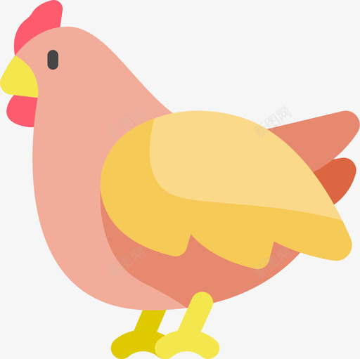 鸡肉农场24平坦图标svg_新图网 https://ixintu.com 农场 平坦 鸡肉