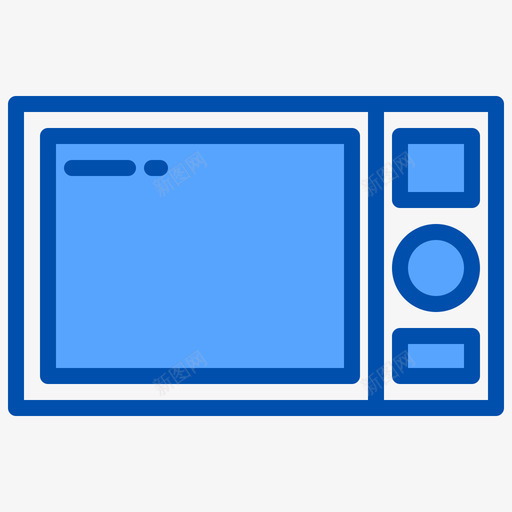 微波炉家用设备16蓝色图标svg_新图网 https://ixintu.com 家用 微波炉 蓝色 设备