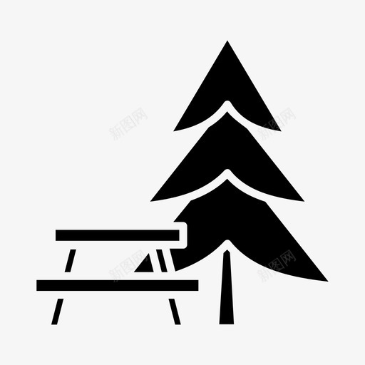 树圣诞森林图标svg_新图网 https://ixintu.com 圣诞 树 树木 树林 森林 自然