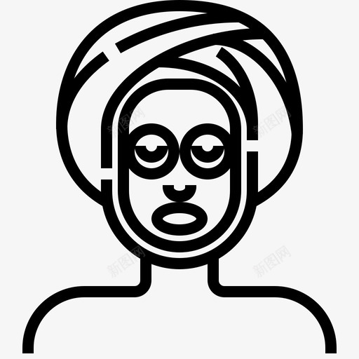 面膜化妆品保健图标svg_新图网 https://ixintu.com 保健 化妆品 妇女 水疗和治疗 面膜