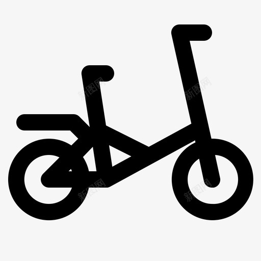 折叠自行车自行车城市自行车图标svg_新图网 https://ixintu.com 交通工具 城市 折叠 自行车