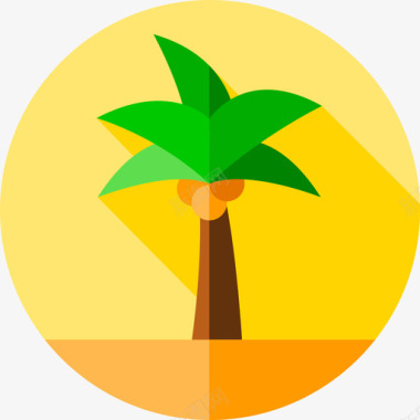 棕榈树巴西嘉年华10平坦图标图标