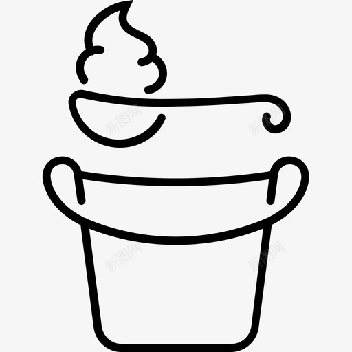 桶装奶油黄油奶制品图标svg_新图网 https://ixintu.com 勺子 奶制品 奶油 奶酪 桶装 鸡蛋 黄油
