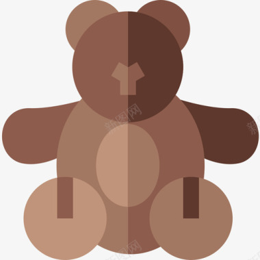 泰迪熊婴儿和玩具8扁平图标图标