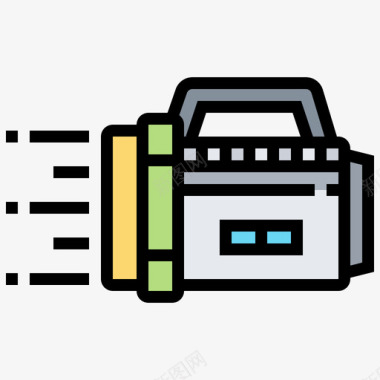 手电筒潜水16线型颜色图标图标