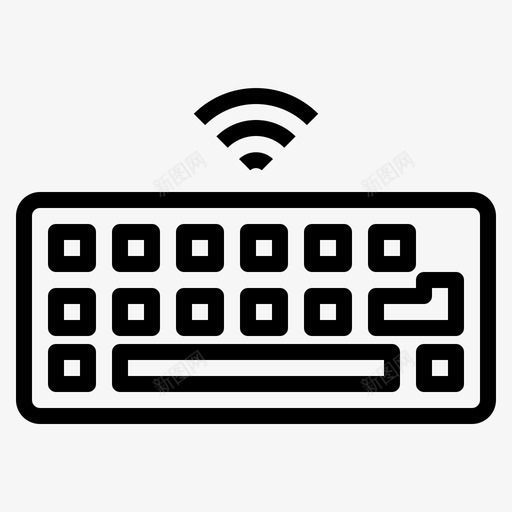 键盘小工具13线性图标svg_新图网 https://ixintu.com 小工具13 线性 键盘