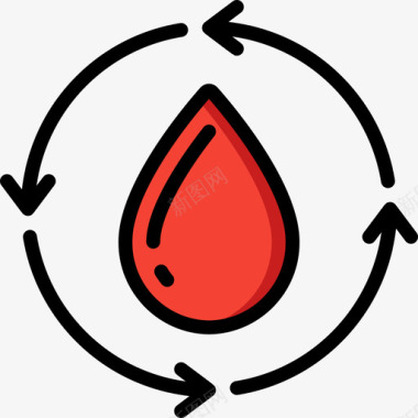 献血献血44线色图标图标