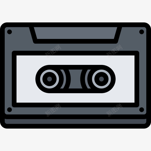 盒式磁带旧设备2彩色图标svg_新图网 https://ixintu.com 彩色 旧设备2 盒式磁带