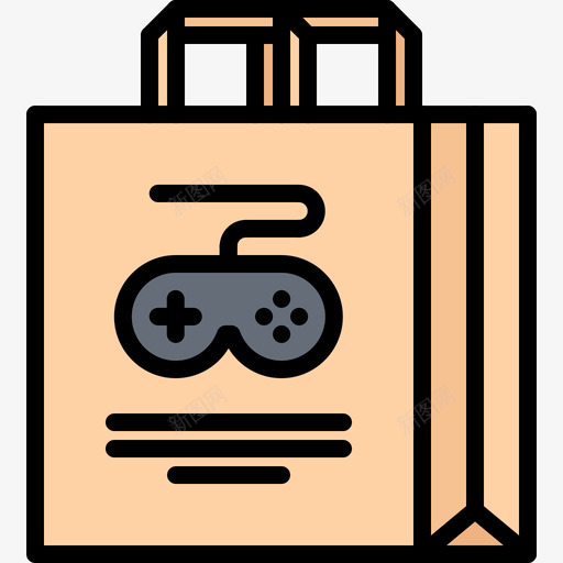 购物袋电子游戏15彩色图标svg_新图网 https://ixintu.com 彩色 电子游戏15 购物袋