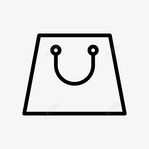 购物袋商业零售图标svg_新图网 https://ixintu.com 商业 商店 购物袋 购物袋轮廓和字形 销售 零售