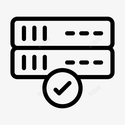 检查服务器认证数据库图标svg_新图网 https://ixintu.com 托管 数据库 服务器 标志符 检查 认证 验证
