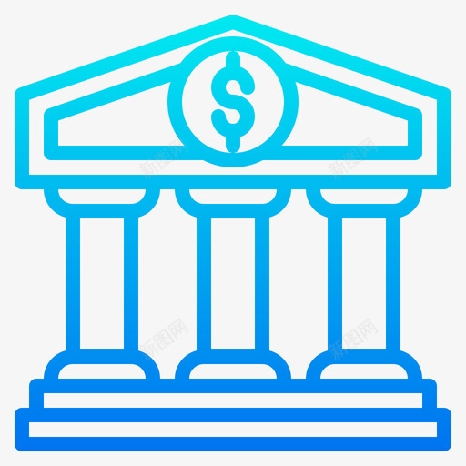 银行金融和会计2梯度图标svg_新图网 https://ixintu.com 会计 梯度 融和 金融和 银行