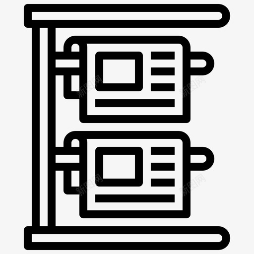 报纸通讯界面图标svg_新图网 https://ixintu.com 书店 报纸 新闻报道 杂志 界面 通讯