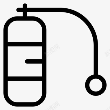 潜水氧气罐旅行图标图标