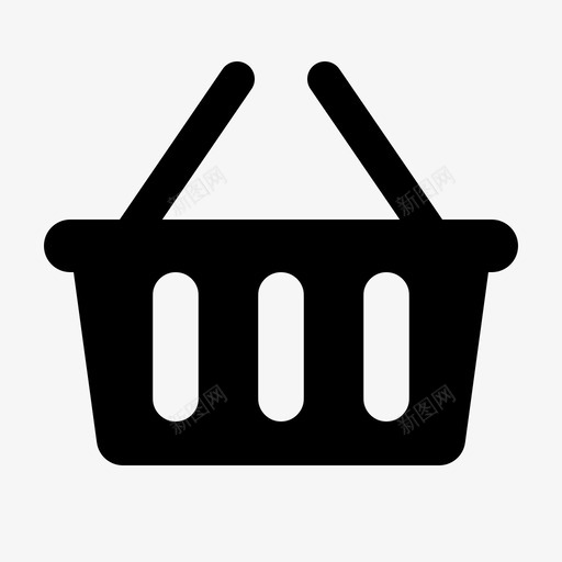 篮子手推车市场图标svg_新图网 https://ixintu.com 商店 市场 手推车 篮子