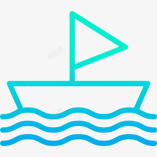 帆船夏季68坡度图标svg_新图网 https://ixintu.com 坡度 夏季68 帆船