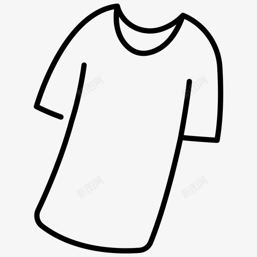 长t恤服装时装图标svg_新图网 https://ixintu.com t恤 上衣 时装 服装 衣服 长t恤