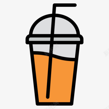 果汁饮料49原色图标图标