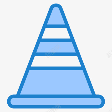 圆锥体构造166蓝色图标图标