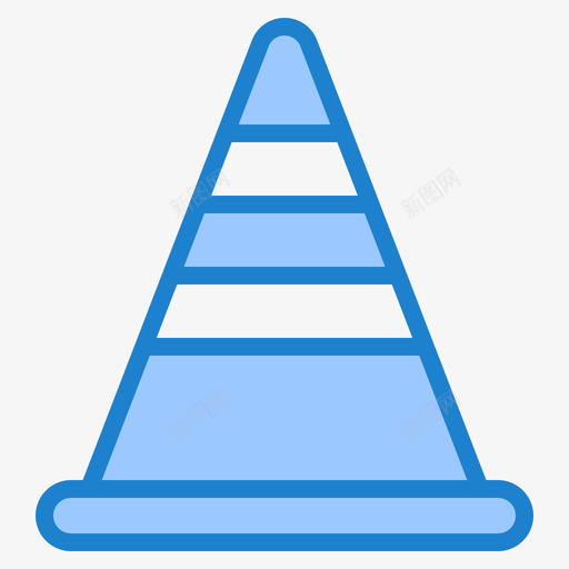 圆锥体构造166蓝色图标svg_新图网 https://ixintu.com 圆锥体 构造 蓝色