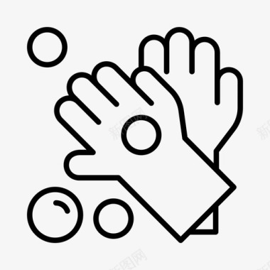 手套清洁剂家用图标图标