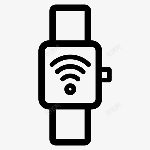 智能手表wifi无线图标svg_新图网 https://ixintu.com ii wifi 手表 无线 智能 用户界面 腕表