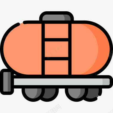 罐车铁路31线性颜色图标图标