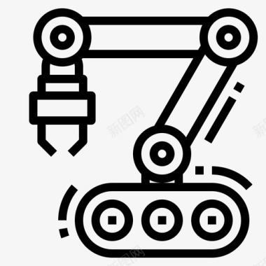 机械臂机器人49线性图标图标