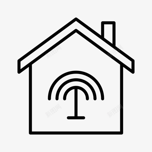 家庭智能wifi图标svg_新图网 https://ixintu.com wifi 家庭 智能 智能家居
