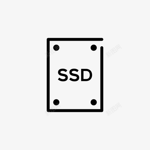 Ssd数据存储4线性图标svg_新图网 https://ixintu.com Ssd 数据存储4 线性