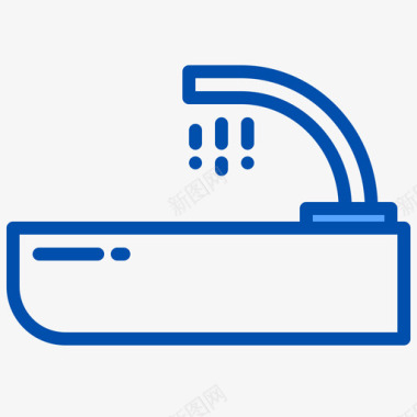 洗脸盆家用设备16蓝色图标图标