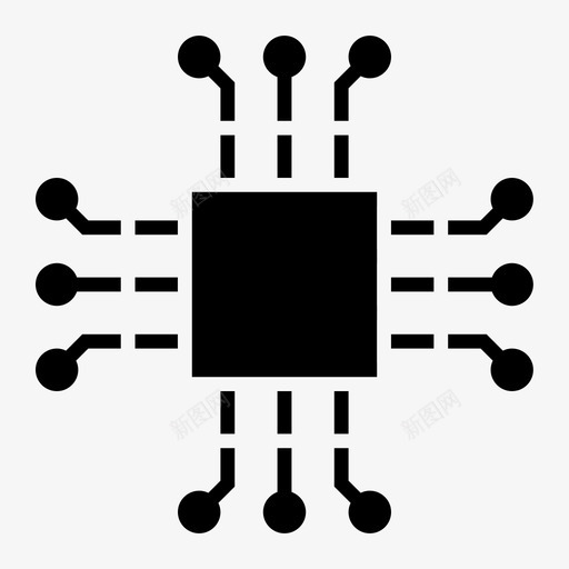 电路板计算机硬件数字芯片图标svg_新图网 https://ixintu.com 主板 数字芯片 电路板 科技 计算机硬件