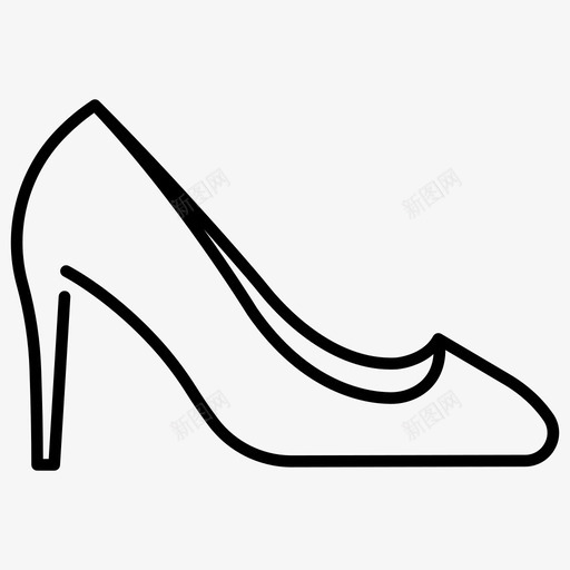 高跟鞋时尚性感图标svg_新图网 https://ixintu.com 性感 时尚 衣服 鞋子 高跟鞋