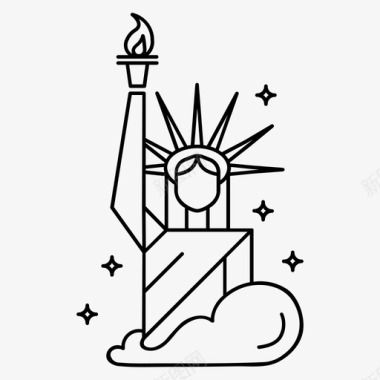 自由女神纽约自由女神像图标图标