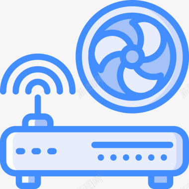 Wifi物联网54蓝色图标图标