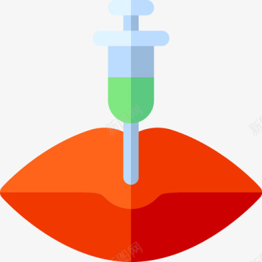 嘴唇整形手术14扁平图标图标