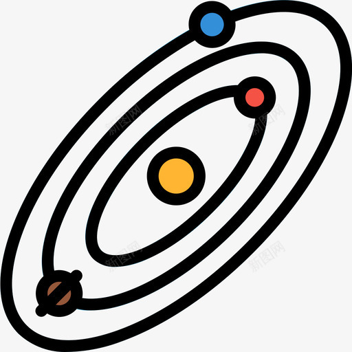 太阳系科学107线性颜色图标svg_新图网 https://ixintu.com 太阳系 科学 线性 颜色