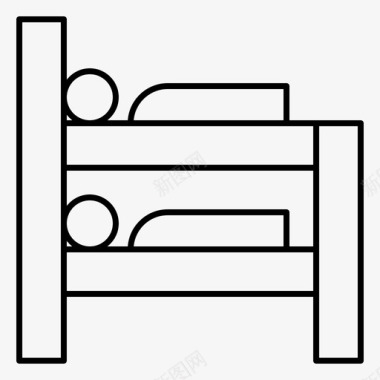 床铺位房间图标图标