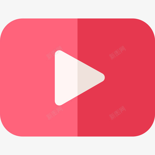 Youtube社交媒体111扁平图标svg_新图网 https://ixintu.com Youtube 媒体 扁平 社交