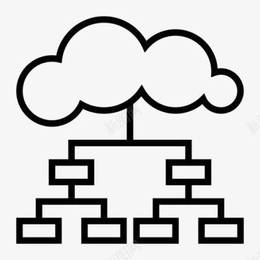 云存储备份技术云计算图标图标