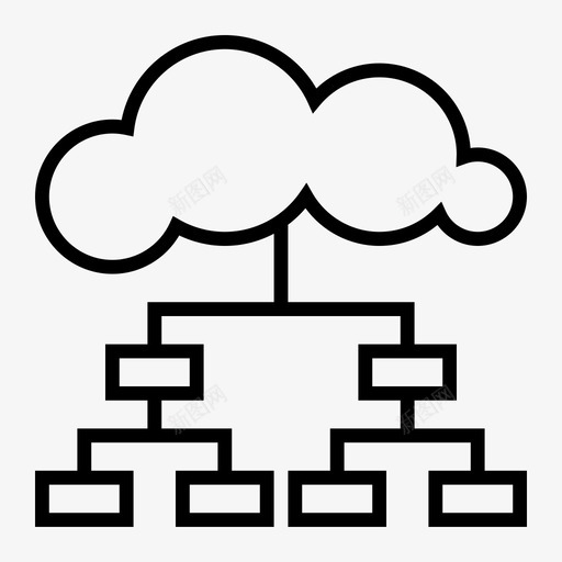 云存储备份技术云计算图标svg_新图网 https://ixintu.com 云计算 备份 存储 技术 数据传输 连接