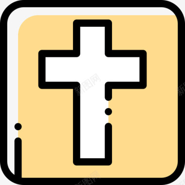 基督教公共标志4颜色省略图标图标