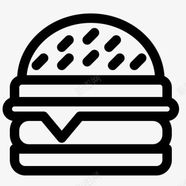 快餐汉堡包美国图标图标